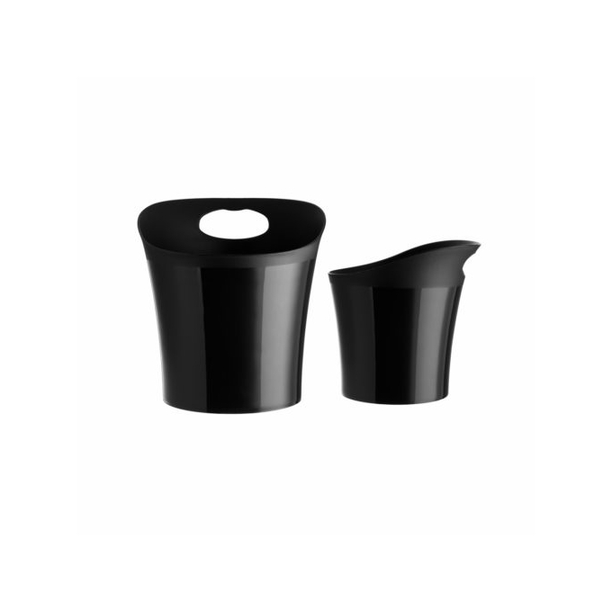 Balde para Gelo Elegance Preto 4,5l