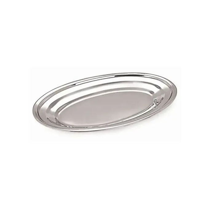 Travessa Oval Rasa Inox 30x22cm