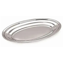 TRAVESSA OVAL RASA INOX 45X32CM