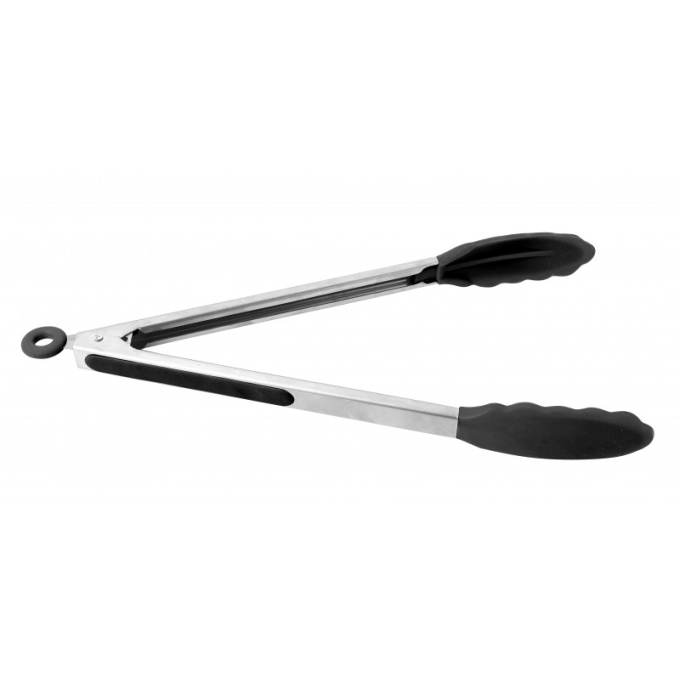 PEGADOR UNIVERSAL INOX C/ SILICONE PRETO 33CM