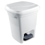 Lixeira Ret com Pedal Branca 15l