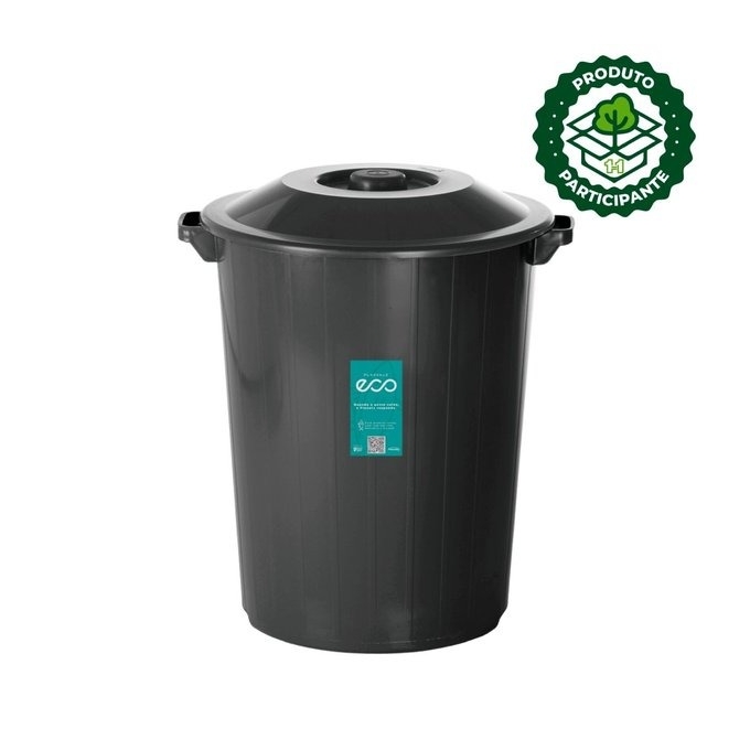 Lixeira Recycle Preta 62l