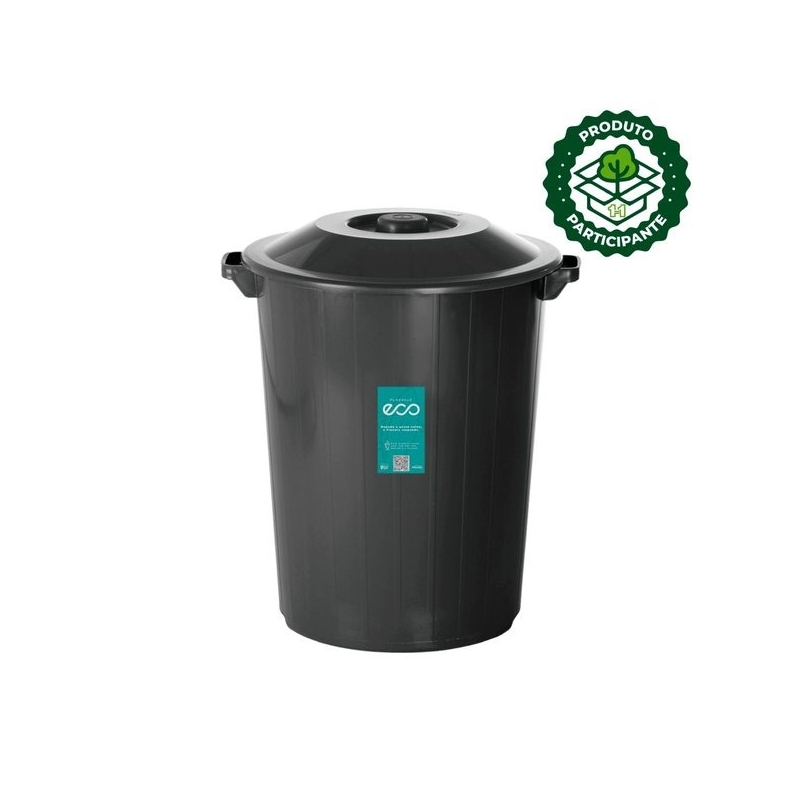 Lixeira Recycle Preta 62l