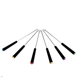 JOGO DE 6 GARFOS FONDUE INOX 23CM