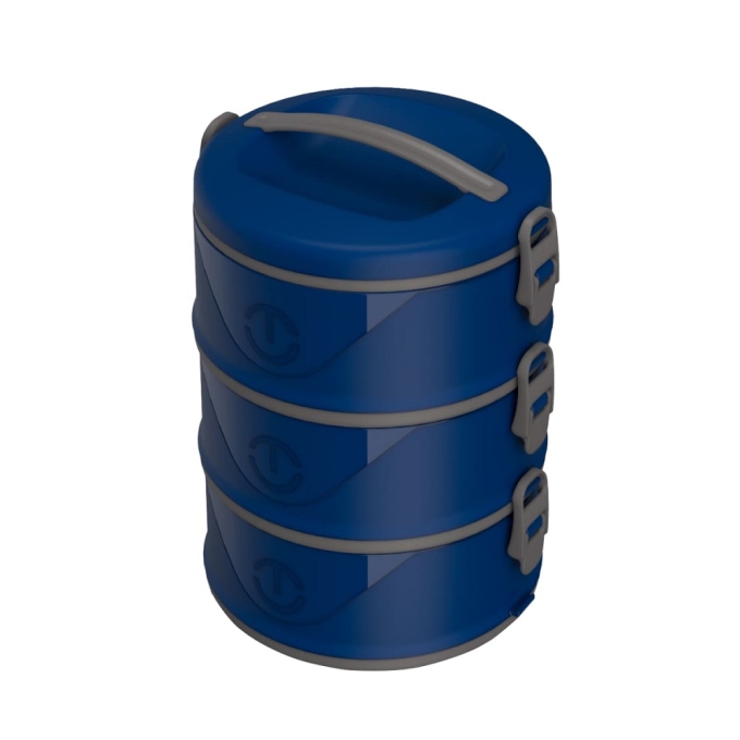 Organizador Térmico 3 Div. Simples Azul 1,5l