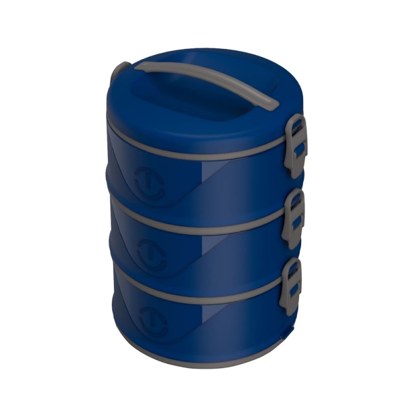 Organizador Térmico 3 Div. Simples Azul 1,5l