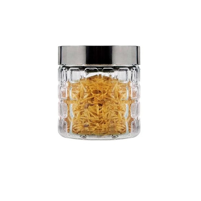 Pote de Vidro com Tampa Inox 500ml