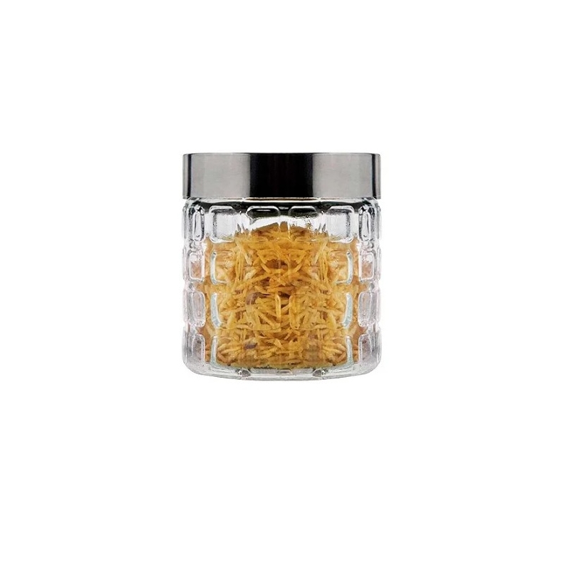 Pote de Vidro com Tampa Inox 500ml