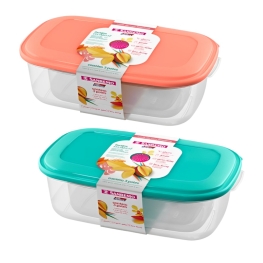 POTE PLÁSTICO RETANGULAR 1,1L