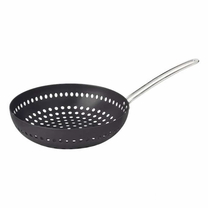 Grelha Wok Furada Alumínio Anodizado Ø26cm