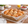 Cesta Retangular Polyrattan Marrom 40x28x7cm