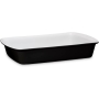 Travessa Retangular 31X20X5,5cm 1700ml - Preto/Branco