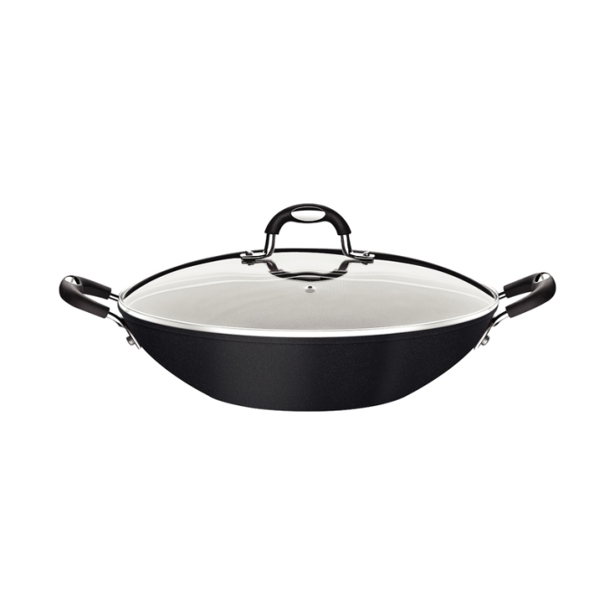 Panela Wok Mônaco Indução Ø32cm 4,5l em Alumínio com Revestimento Antiaderente