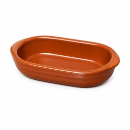 Assadeira&nbsp;de Barro Oval N0 650ml 24,5x13x5,5cm