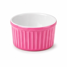 Ramequim em Porcelana Rosa Refratária 50ml Ø6x3cm