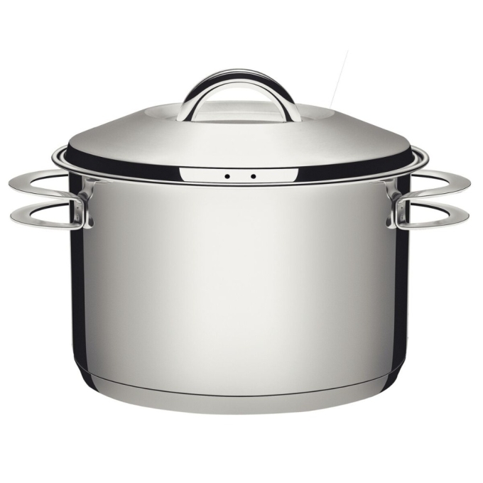 Caldeirão Solar em Aço Inox Fundo Triplo com Tampa e Alças Ø28cm 12l