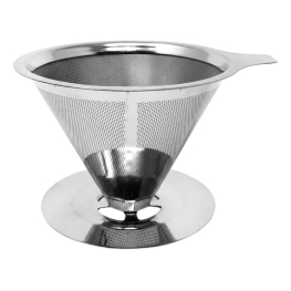Coador Filtro de Café Aço Inox 12x10x6,3cm