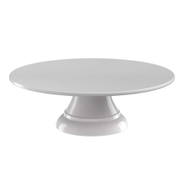 Prato para Bolo com Pé em Melamina Buffet Branco 25cm