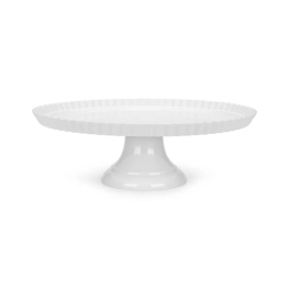 Prato para Bolo com Pé em Melamina Buffet Branco 28cm