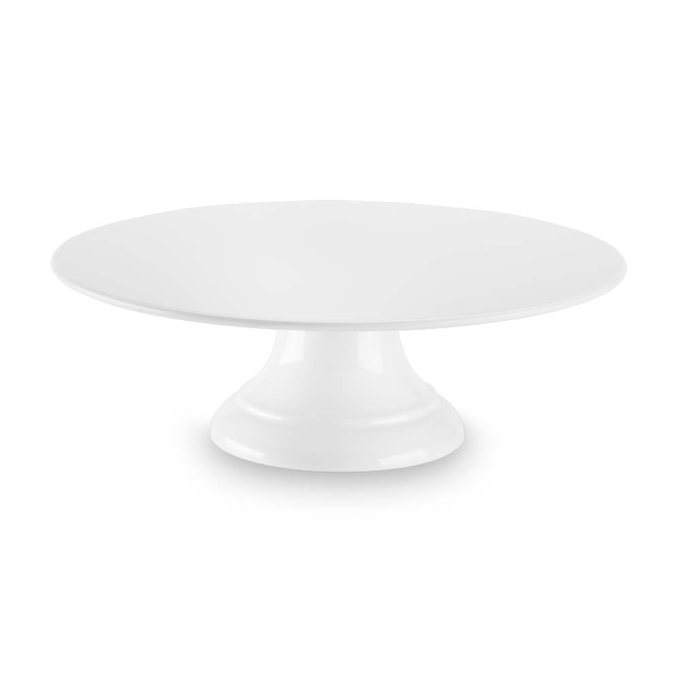 Prato para Bolo com Pé em Melamina Buffet Branco 30cm