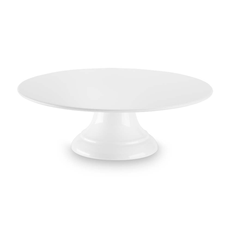 Prato para Bolo com Pé em Melamina Buffet Branco 30cm