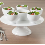 Prato para Bolo com Pé em Melamina Buffet Branco 30cm