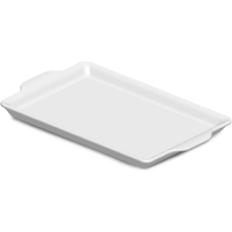 Bandeja Retangular Melamina Buffet Branco 35cm