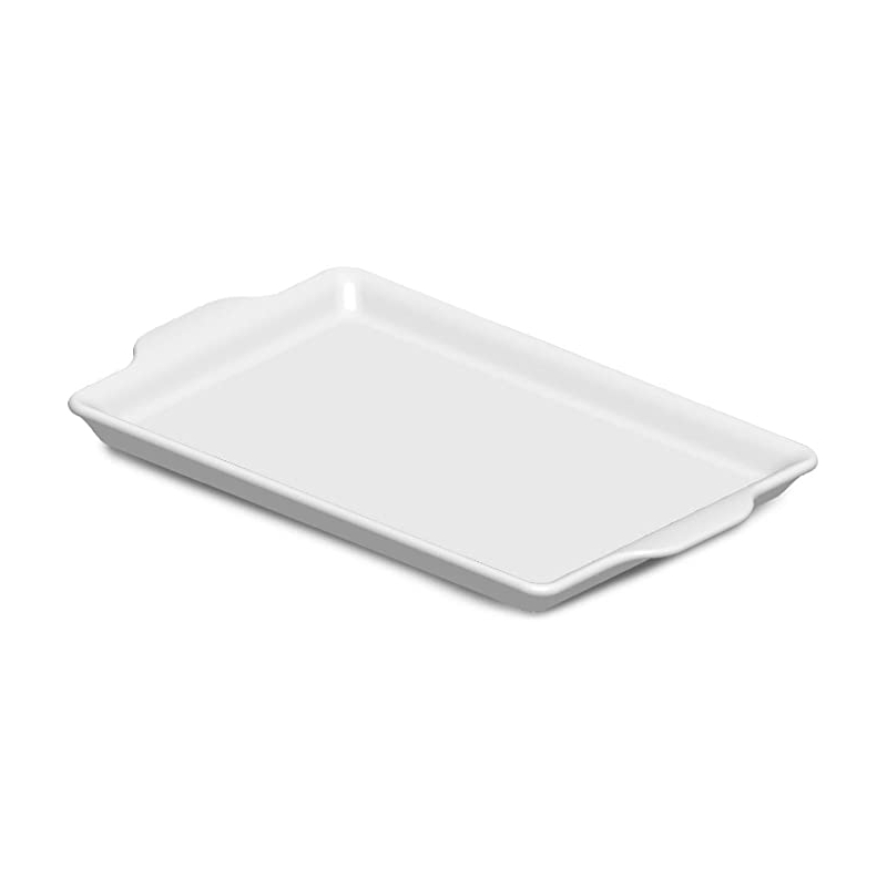 Bandeja Retangular Melamina Buffet Branco 35cm