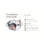 Caçarola Funda Inox Fundo Triplo Ø16cm 1,8l