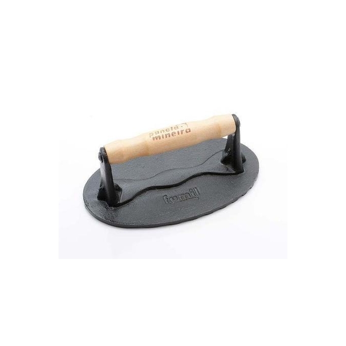 Prensador Oval Alça Madeira 18,5x11,5cm