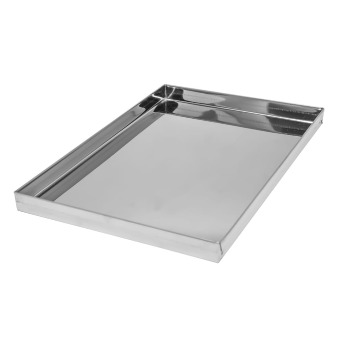 Bandeja Canto Liso Inox 35x25x2cm