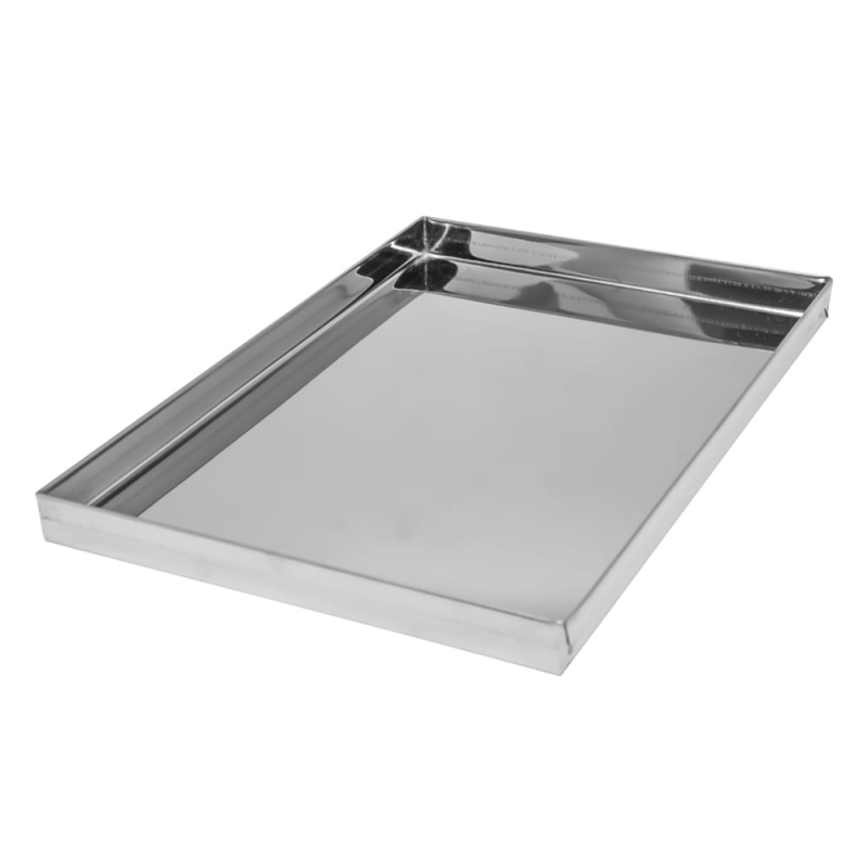 Bandeja Canto Liso Inox 40x20x2cm